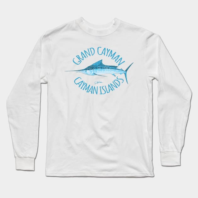 Grand Cayman, Cayman Islands, Blue Marlin Long Sleeve T-Shirt by jcombs